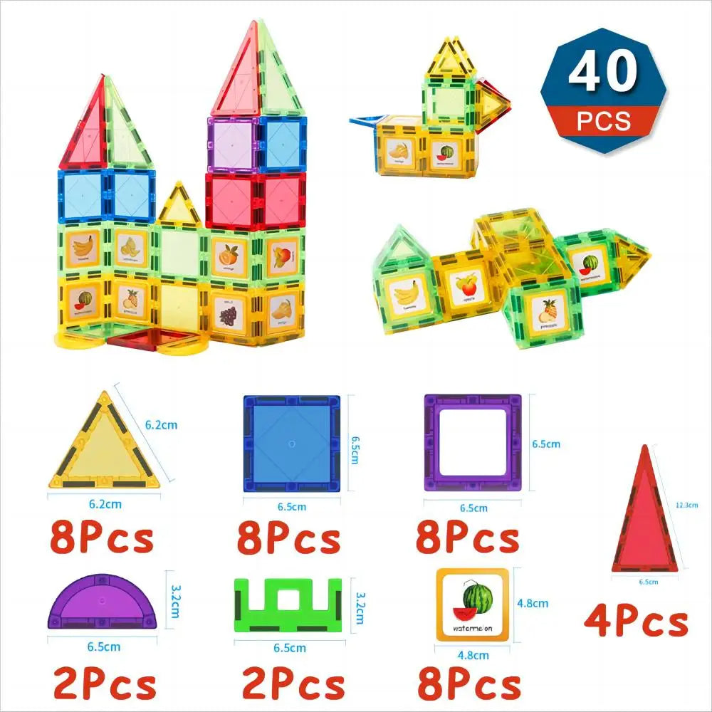 Magnetic Blocks Castle Building Set