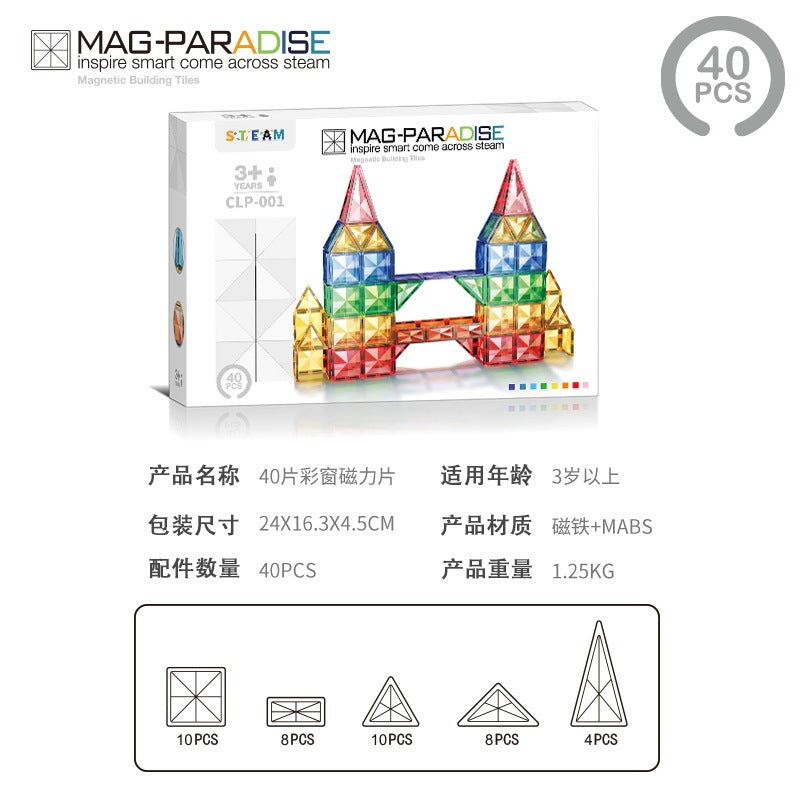 Magnetic Blocks Castle Building Set